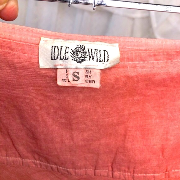 IDLE WILD size 10 100% raw Silk coral pink flare full skirt - Picture 3 of 11